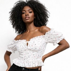 Unique21 Ruffled Off-Shoulder Blouse Cute & Trendy Of Crop Top